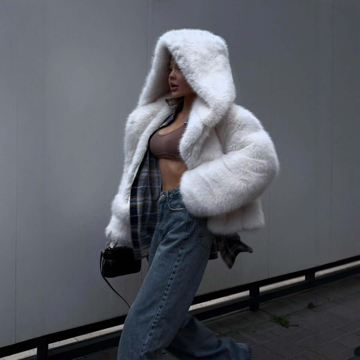 Hooded Faux Fur Coat | Women's Winter Outerwear | All you Need - All you Need