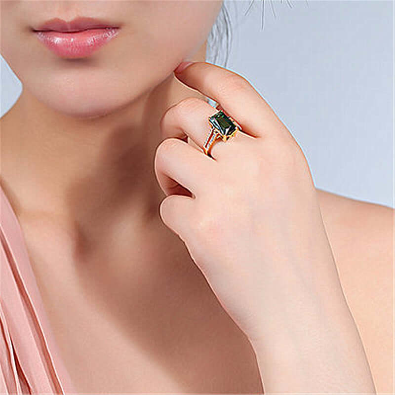 Geometric Open Ring | Diamond-Encrusted | All you Need - All you Need