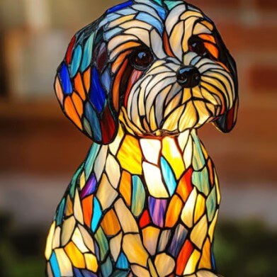 Dog Lamp Resin Decoration – Cute Handcrafted Pet Night Light for Home Decor - All you Need