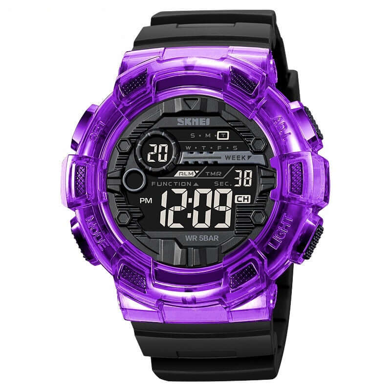 Waterproof Digital Sports Watch – 50M Water Resistant, Luminous, 7 Colour Options