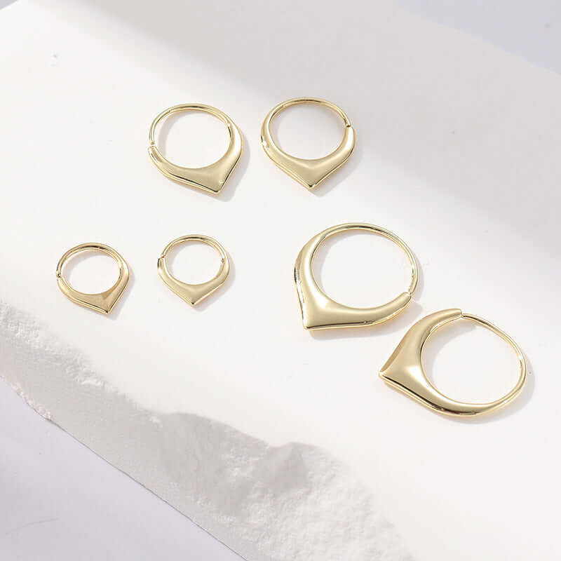 Geometric Circular Copper Earrings Set – 3 Pairs in Gold & Silver for Women & Men - All you Need