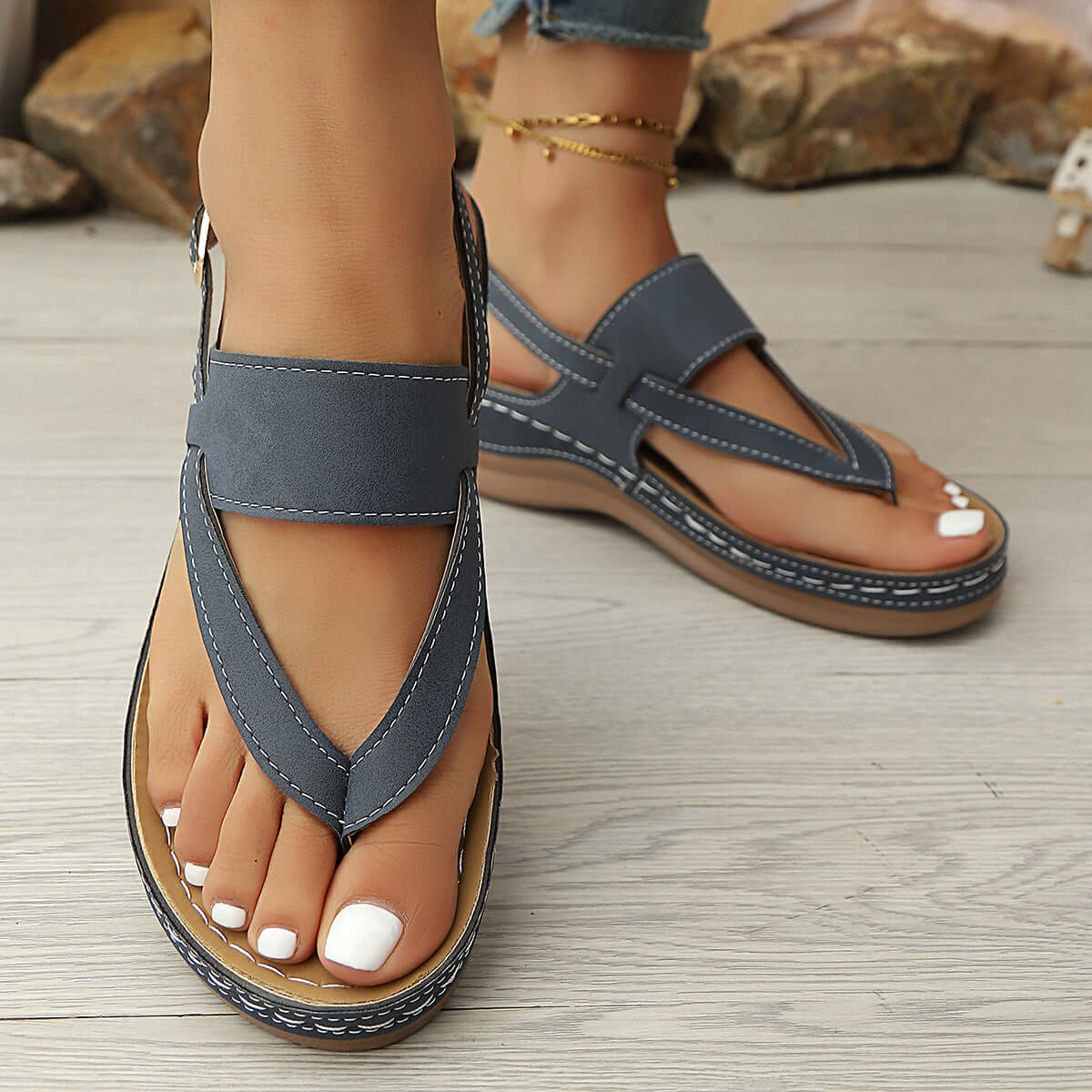 Womens Plus-Size Flip-Flop Sandals
