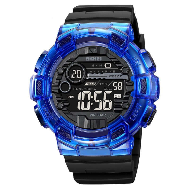 Waterproof Digital Sports Watch – 50M Water Resistant, Luminous, 7 Colour Options