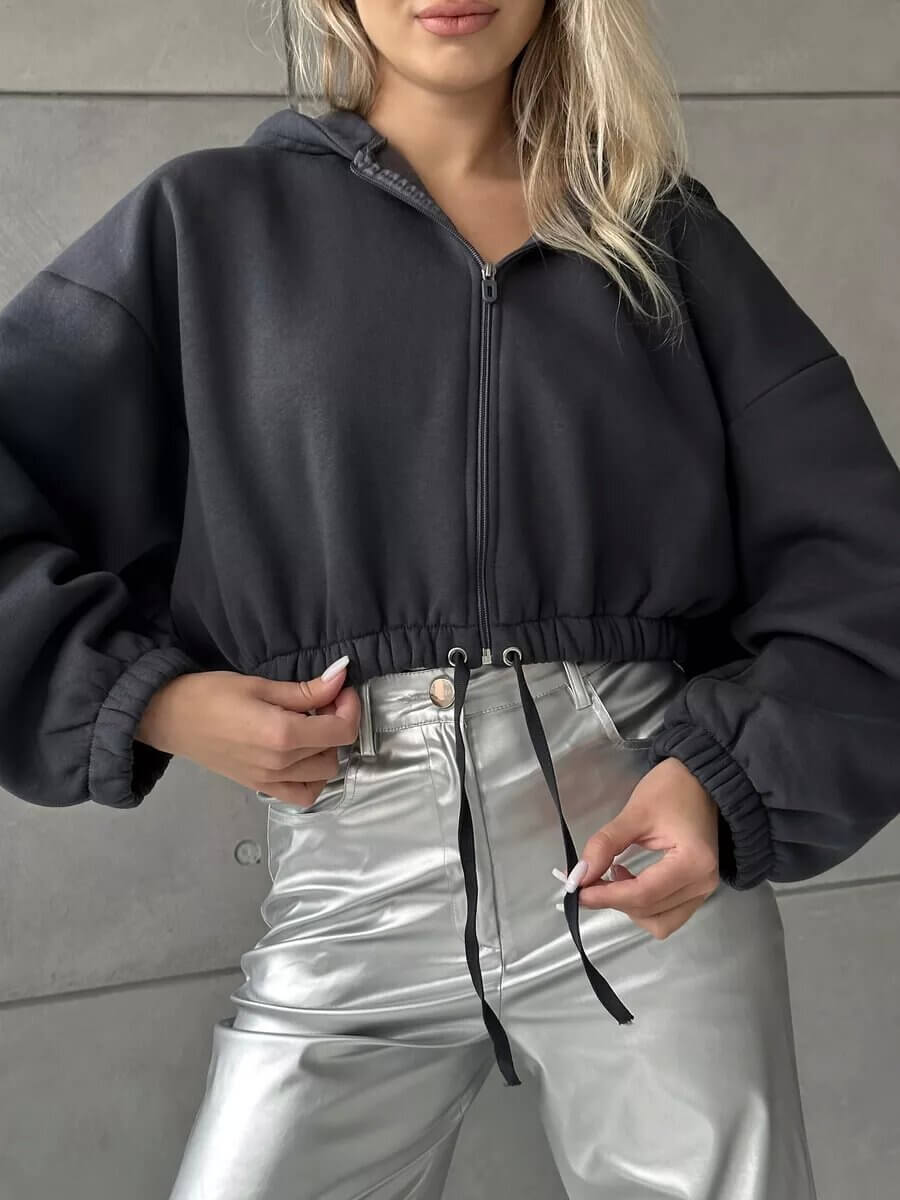 Cropped Fitted Hoodie | Women's Streetwear | All you Need - All you Need