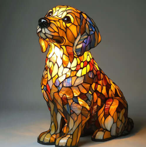 Dog Lamp Resin Decoration – Cute Handcrafted Pet Night Light for Home Decor - All you Need
