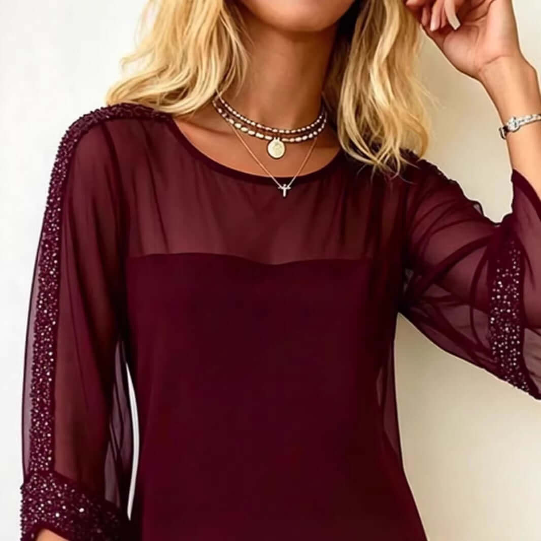 Womens Mesh Sequin Bodycon Dress - All you Need