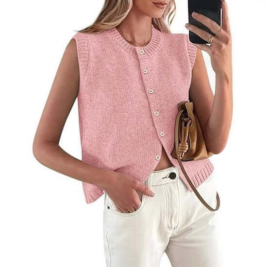 Sleeveless Knitted Vest - All you Need