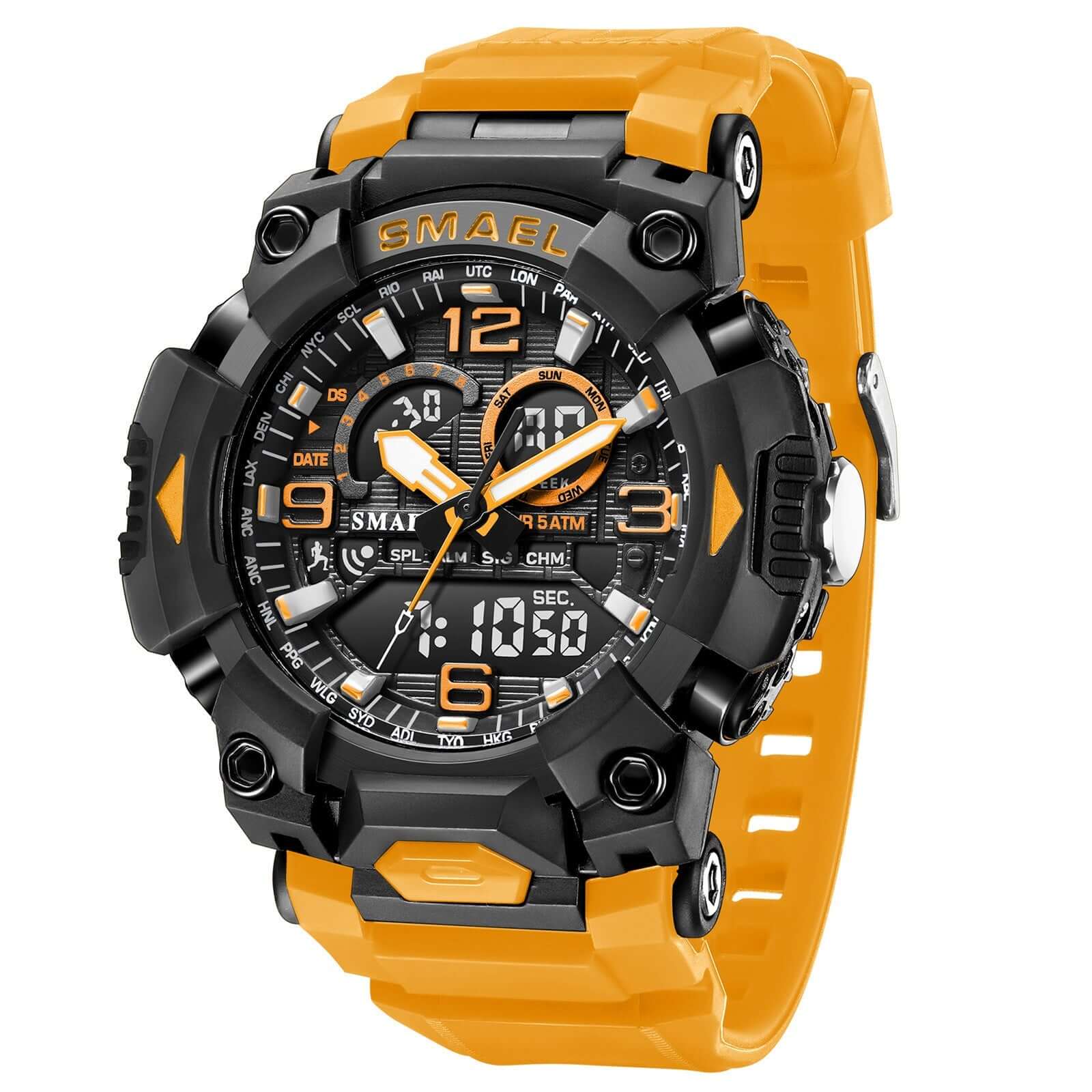 Sporty Alloy Watch – Versatile Men's Timepiece in 6 Bold Colours