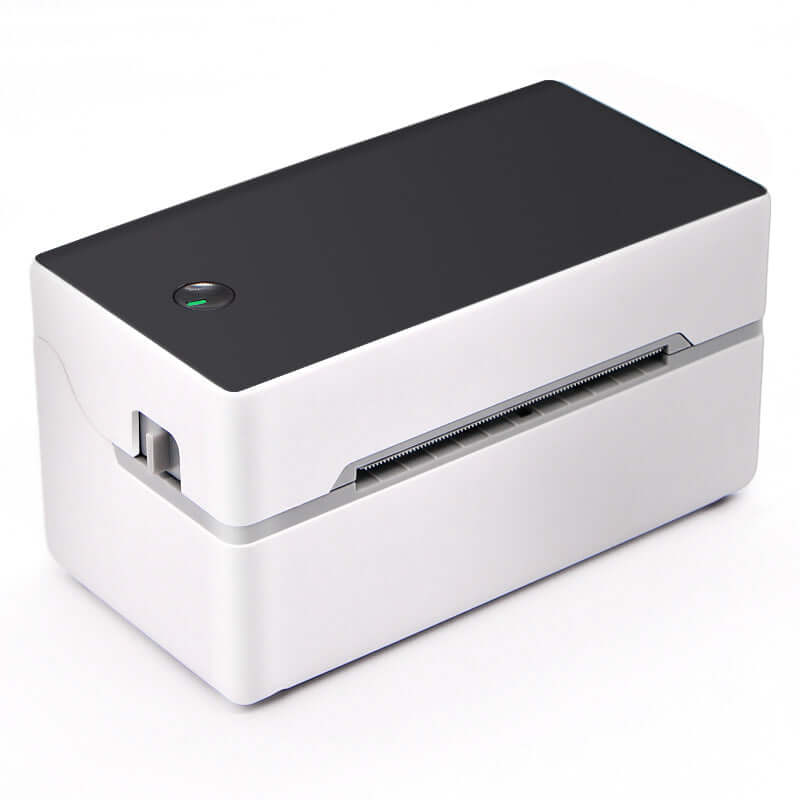Wireless thermal label printer for home and office, compact design with Bluetooth and WiFi connectivity.