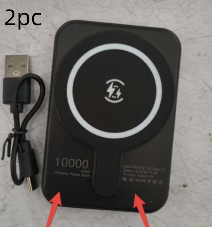 Mini Magnetic Wireless Power Bank – Fast Charging 5W, LED Display, Plane-Safe (4 Colours) - All you Need