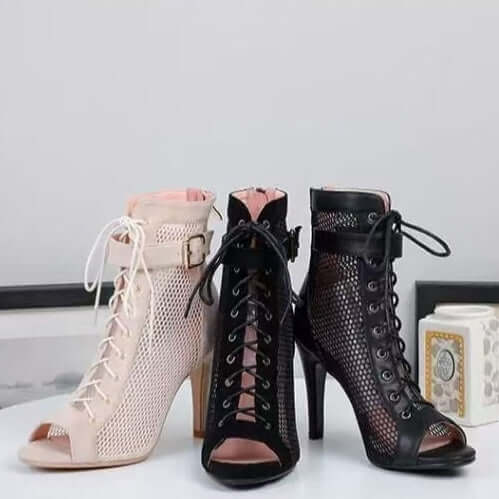 Lace-Up High Heel Boots | 3 Heel Heights | All you Need - All you Need