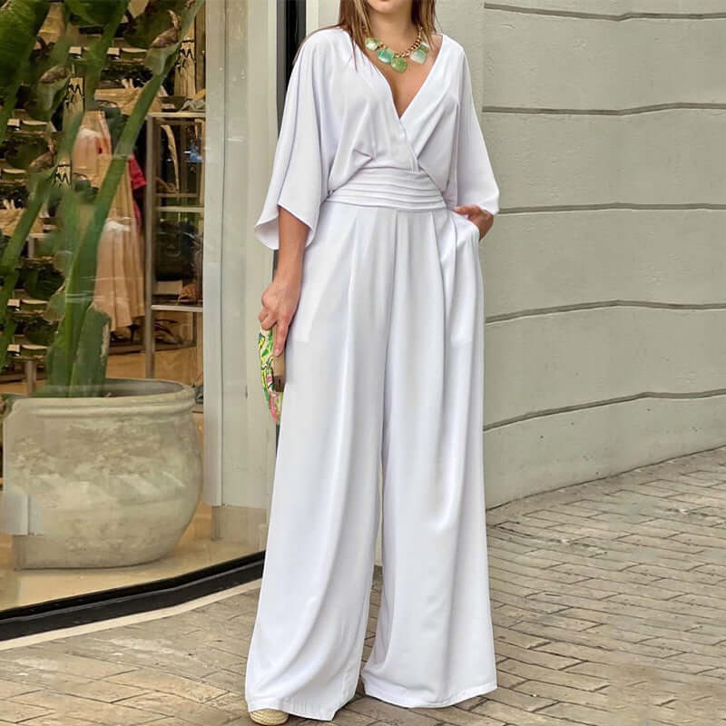 V-Neck Jumpsuit | Minimalist Style | All you Need - All you Need