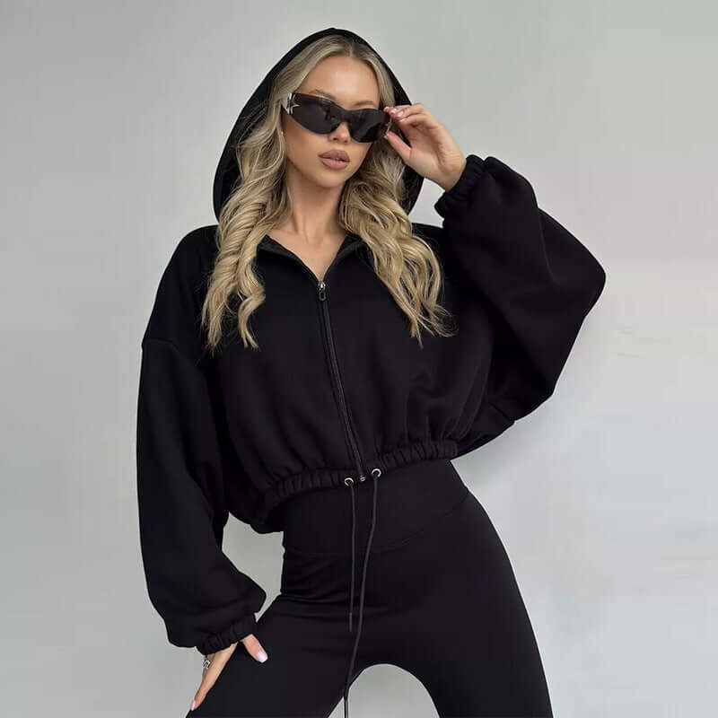 Cropped Fitted Hoodie | Women's Streetwear | All you Need - All you Need