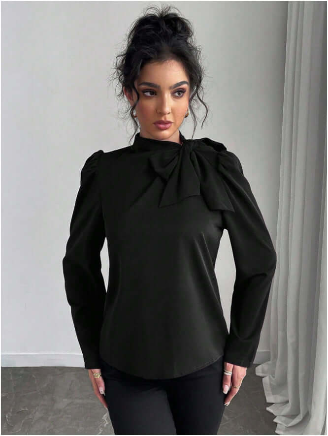 Elegant Long Sleeve Shirt – Classic Polyester Top - All you Need