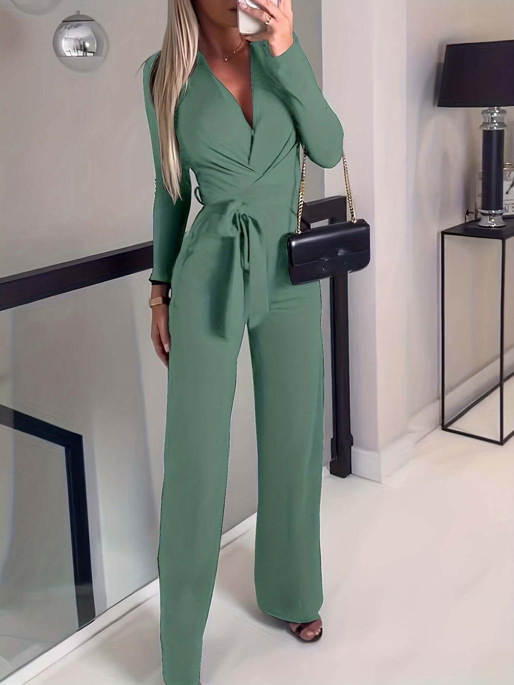 Wide Leg Belted Jumpsuit - All you Need