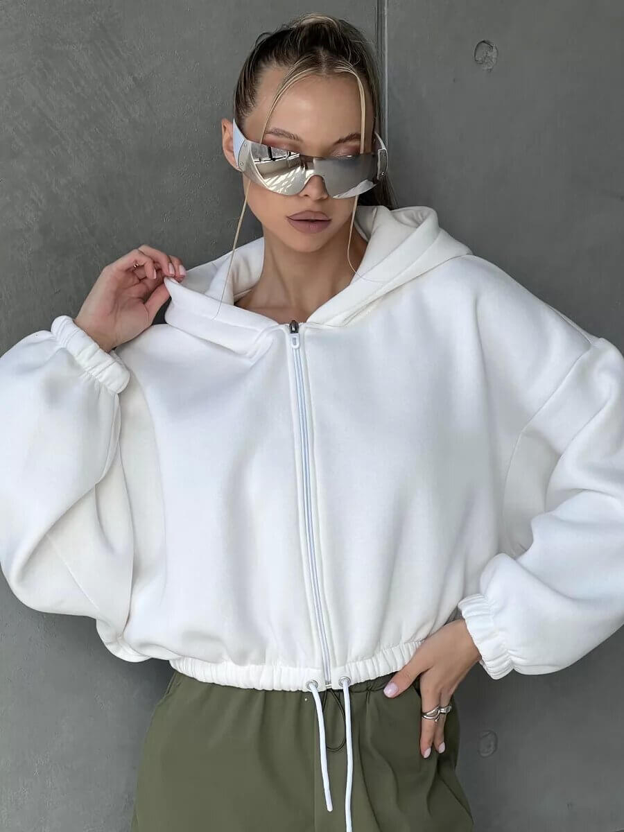 Cropped Fitted Hoodie | Women's Streetwear | All you Need - All you Need