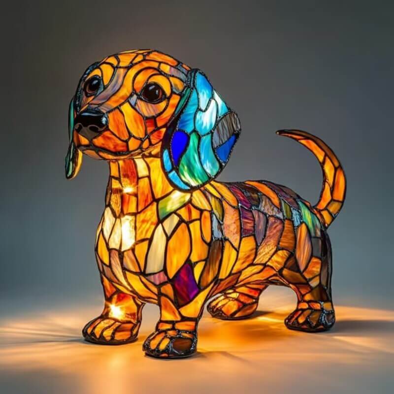 Dog Lamp Resin Decoration – Cute Handcrafted Pet Night Light for Home Decor - All you Need