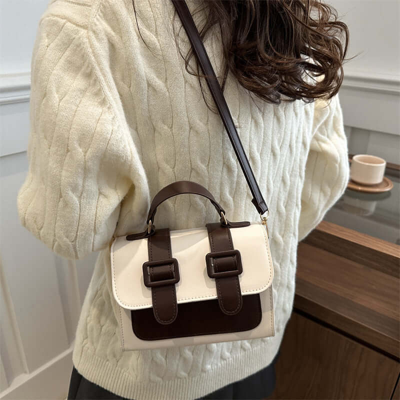Streetwear Square Crossbody Bag – PU Leather with Phone Pocket in Black, Coffee & Khaki - All you Need