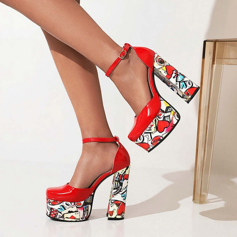 Ultra High Chunky Heel Shoes | 5 Colours | All you Need - All you Need