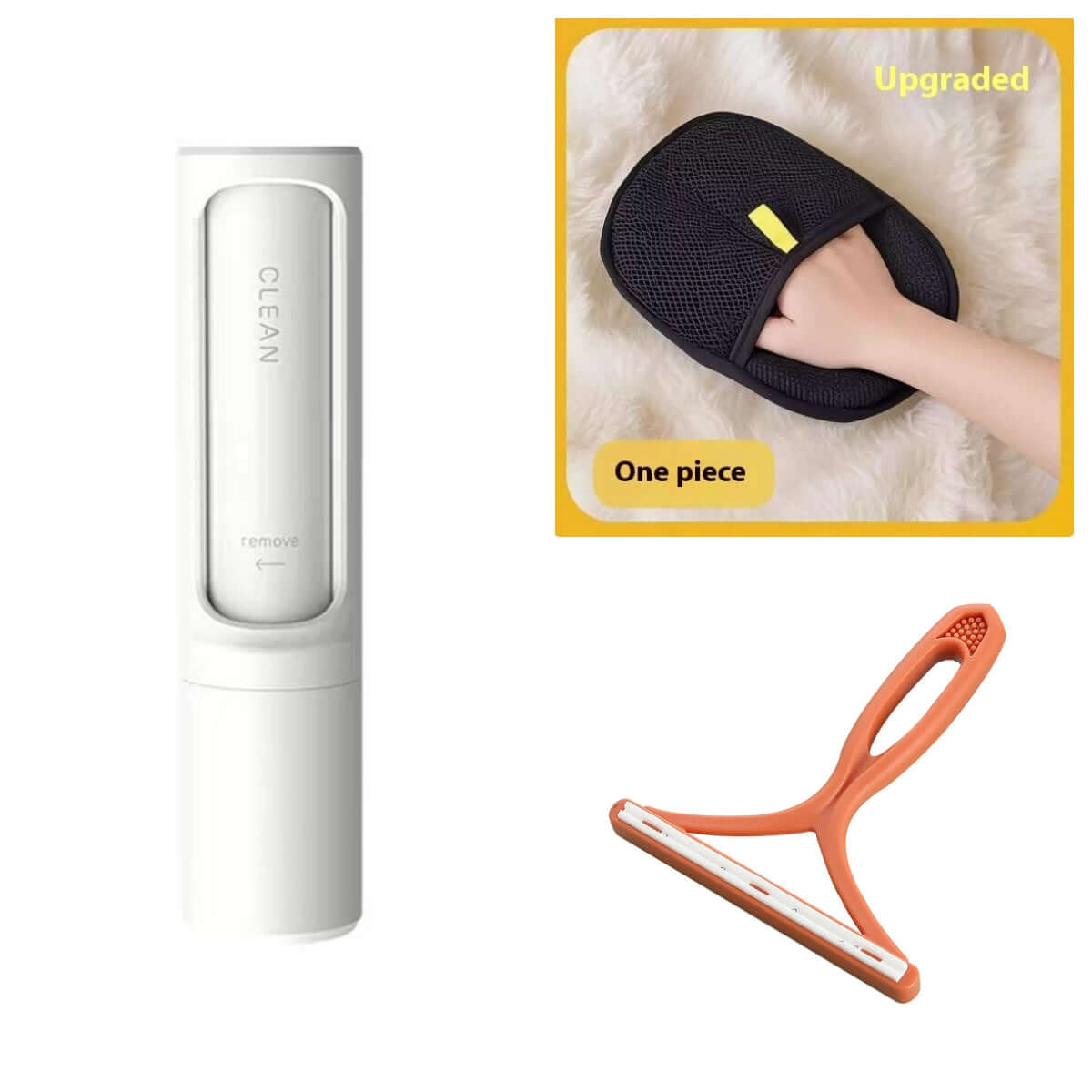 self cleaning pet hair remover with upgraded hand cover and scraper tool for effortless fur removal