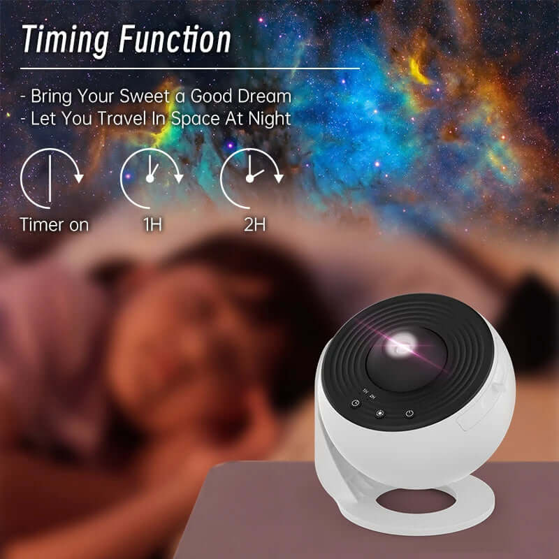 12-in-1 Galaxy Projector Night Light – HD Planetarium Projector with 360° Rotation & Bluetooth