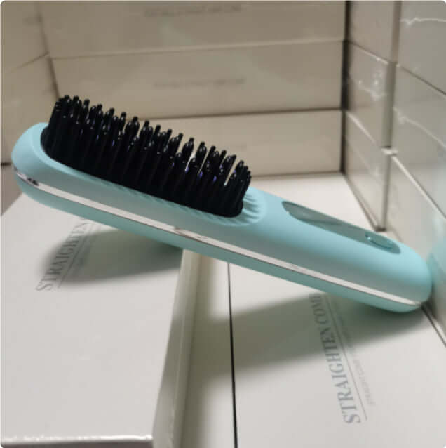 Cordless Hair Straightener Brush – 2-in-1 Wireless Straightening & Styling Comb - All you Need