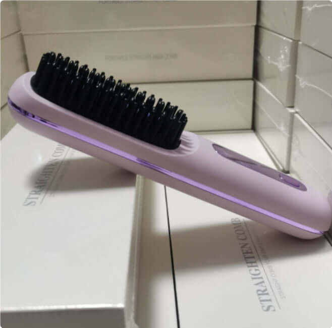 Cordless Hair Straightener Brush – 2-in-1 Wireless Straightening & Styling Comb - All you Need