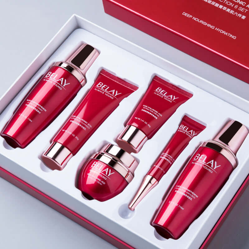 6-Piece Pomegranate Hyaluronic Acid Skincare Set - All you Need