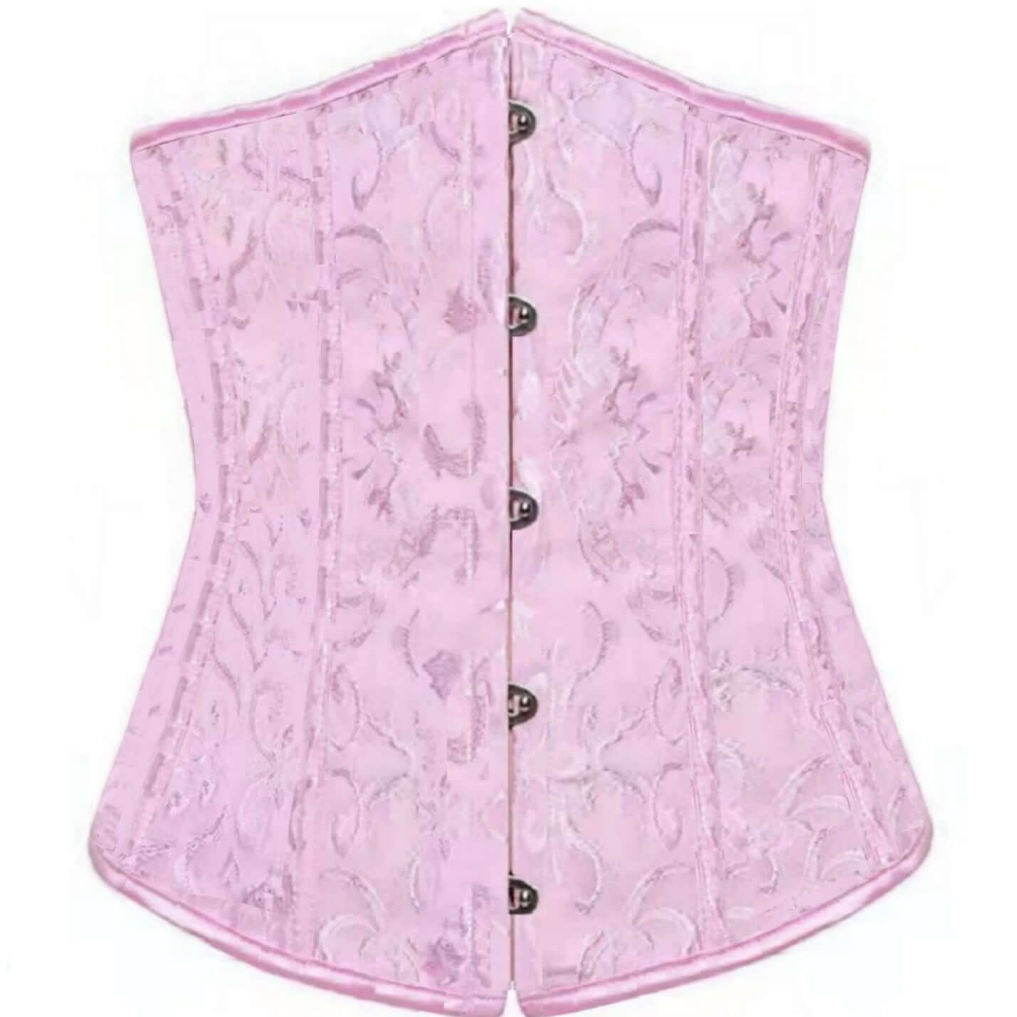 jacquard decorative belt clip in pink with intricate woven pattern and buttons, perfect for stylish outfit enhancement.
