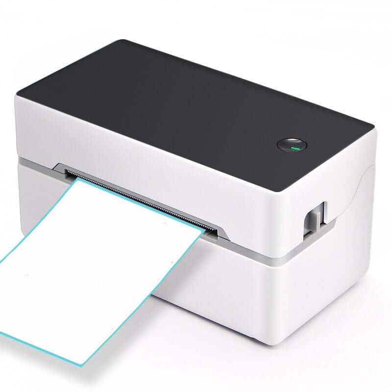 Wireless thermal label printer for easy printing of labels anywhere, ideal for home, office, and shipping use.