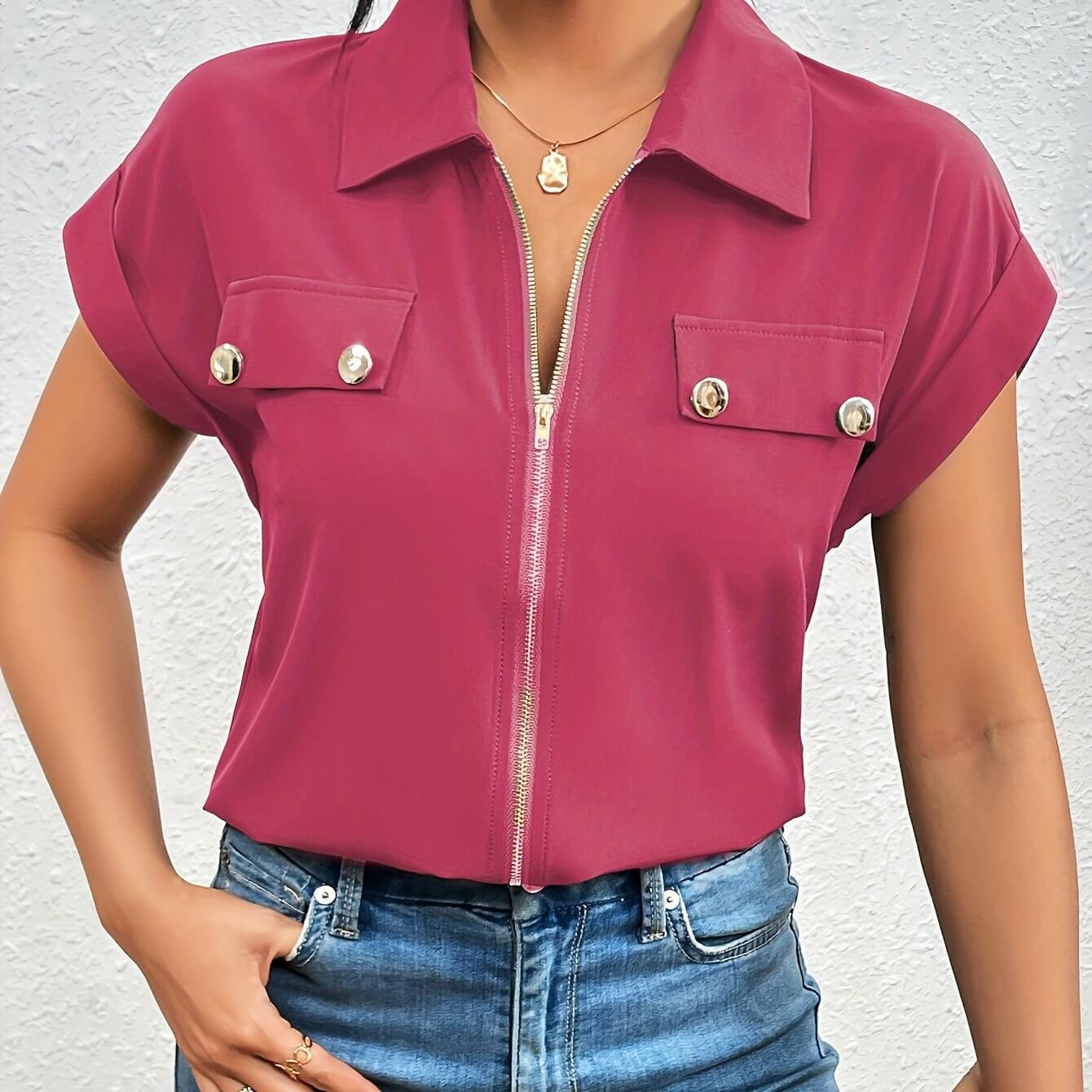 Elegant Lapel Shirt | Women's Button-Up | All you Need - All you Need