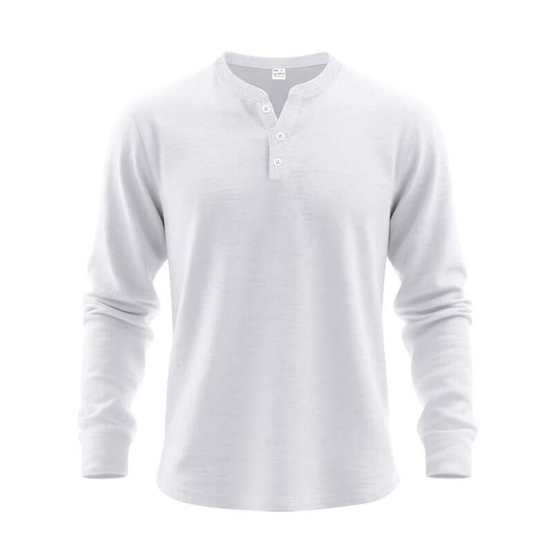 Men's Loose Fit Long-Sleeve Polyester Shirt – Casual Pullover in 7 Colours - All you Need