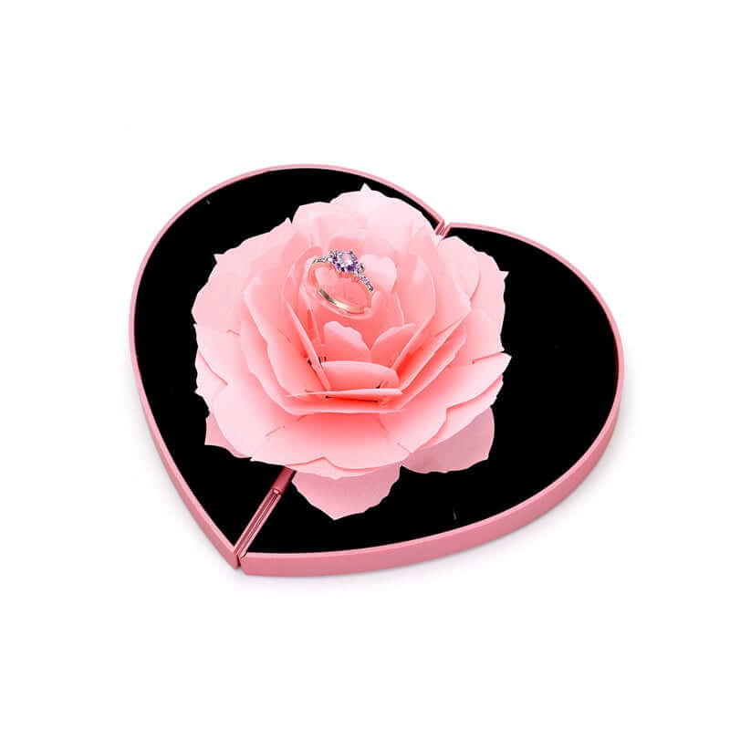 3D Pop-Up Ring Gift Box – Surprise Jewellery Presentation Box in Red & Pink - All you Need
