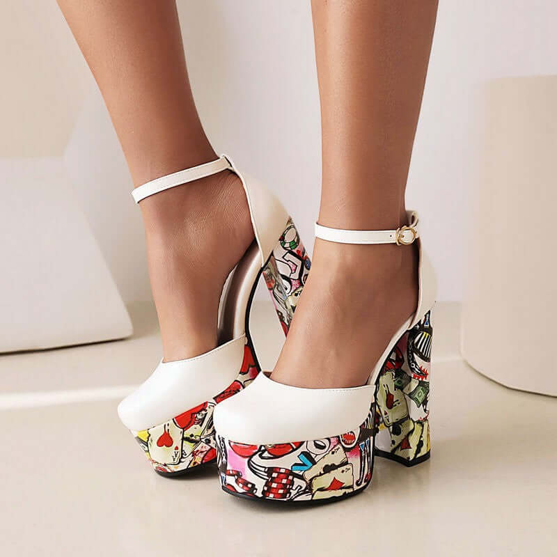Ultra High Chunky Heel Shoes | 5 Colours | All you Need - All you Need