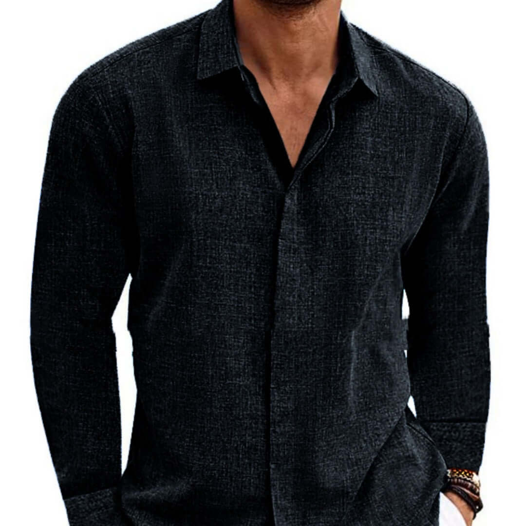 Men's Loose Fit Long-Sleeve Polyester Cardigan – American Retro Style in 7 Colours - All you Need