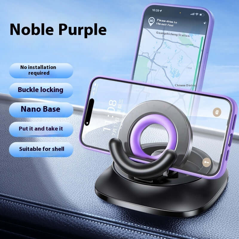 Magnetic Car Phone Holder – Installation-Free Dashboard Mount with Non-Slip Pad