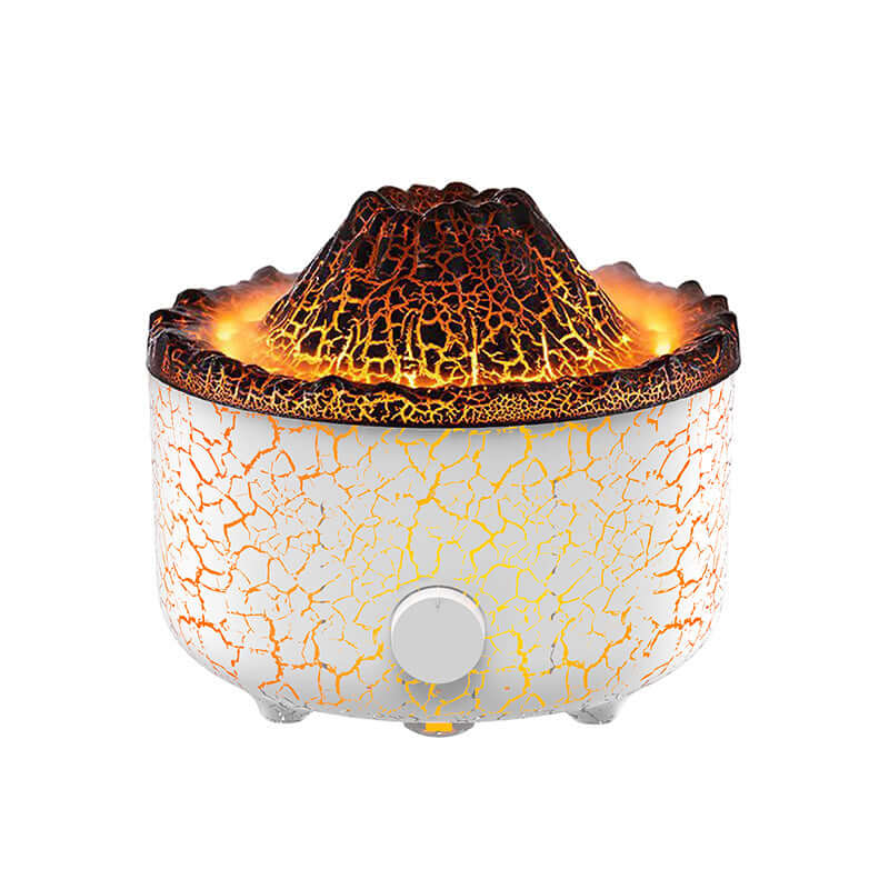 Volcano Humidifier & Aromatherapy Diffuser – LED Flame Effect with Remote Control (0.5–1L) - All you Need