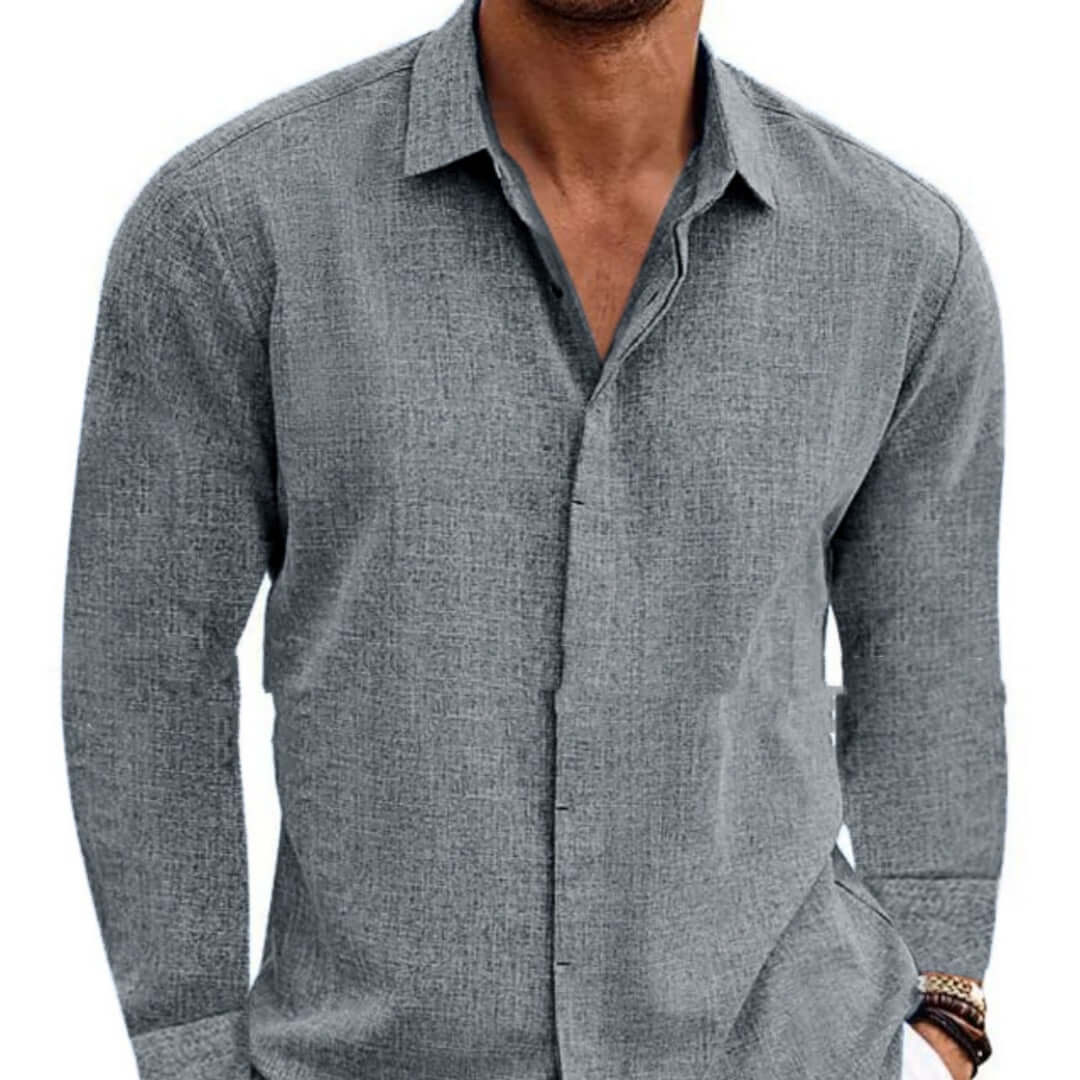 Men's Loose Fit Long-Sleeve Polyester Cardigan – American Retro Style in 7 Colours - All you Need
