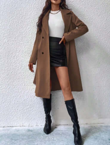 Belted Coat – Elegant Women's Outerwear with Waist-Defining Belt - All you Need