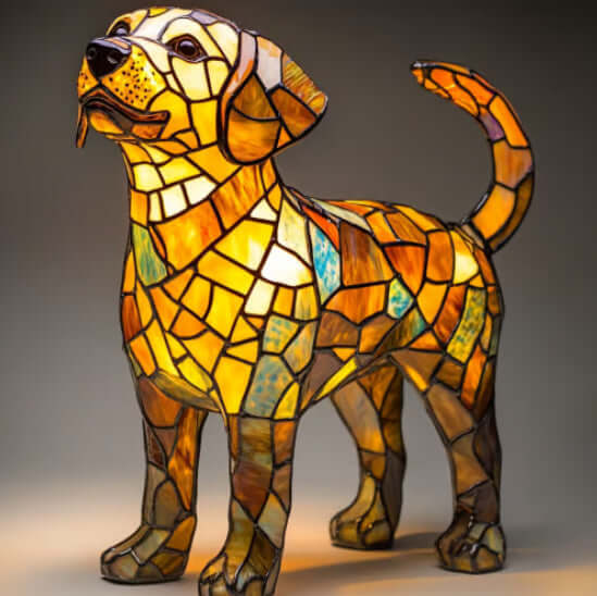 Dog Lamp Resin Decoration – Cute Handcrafted Pet Night Light for Home Decor - All you Need