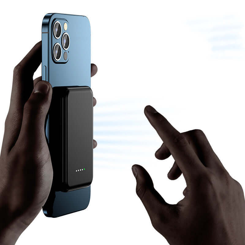 Mini Magnetic Wireless Power Bank – Fast Charging 5W, LED Display, Plane-Safe (4 Colours) - All you Need
