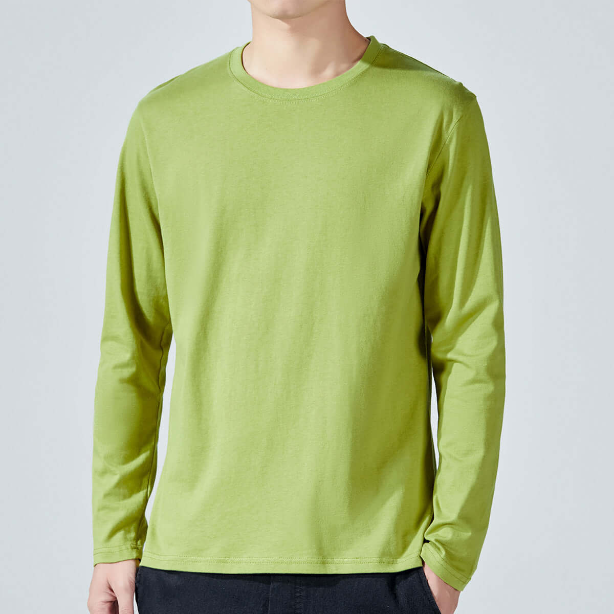 Men's Slim Fit Cotton Long Sleeve T-Shirt – Korean Style in 10 Colours - All you Need