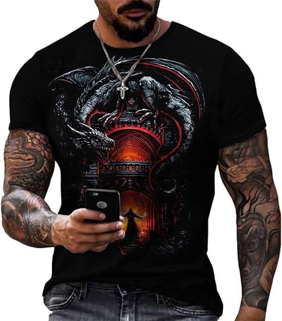Printed Short Sleeve Skull Head - All you Need
