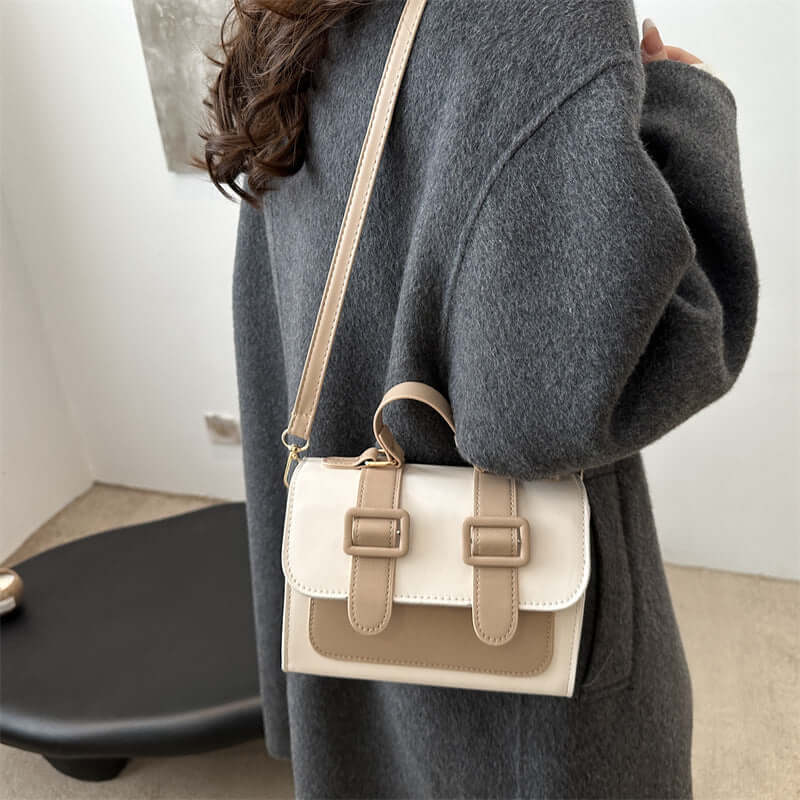 Streetwear Square Crossbody Bag – PU Leather with Phone Pocket in Black, Coffee & Khaki - All you Need