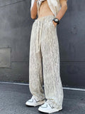 3D Hand-Painted Iridescent Straight-Leg Trousers|All you Need - All you Need