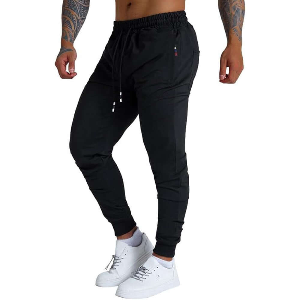 Men's High-Waist Cargo Sweatpants – Slim Polyester Fitness Trousers in 5 Colours - All you Need