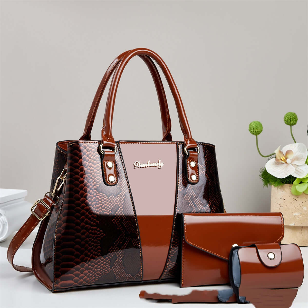 PU Leather Tote Handbag Set | 3-Piece | All you Need